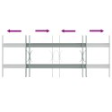 VidaXL Krata bezpieczeństwa do okien z 2 poprzeczkami 3 pcs 430-740 mm