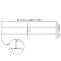 VidaXL Krata bezpieczeństwa do okien z 2 poprzeczkami 3 pcs 63-114 cm