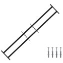 VidaXL Krata bezpieczeństwa do okien z 2 poprzeczkami 3 pcs 93-174 cm
