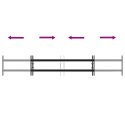 VidaXL Krata bezpieczeństwa do okien z 2 poprzeczkami 3 pcs 93-174 cm