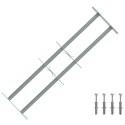 VidaXL Krata bezpieczeństwa do okien z 2 poprzeczkami 3 pcs