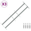 VidaXL Krata bezpieczeństwa do okien z 2 poprzeczkami 3 pcs