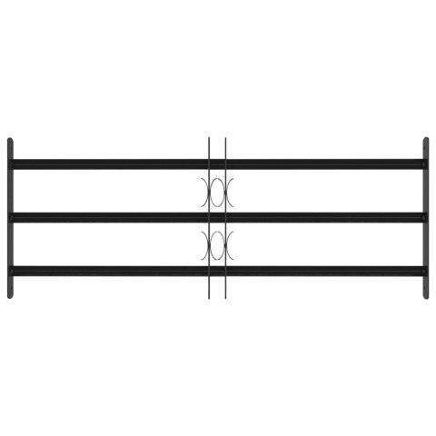 VidaXL Krata zabezpieczająca do okien z 3 poprzeczkami 3 pcs 63-114 cm