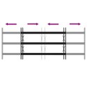 VidaXL Krata zabezpieczająca do okien z 3 poprzeczkami 3 pcs 63-114 cm
