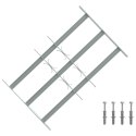 VidaXL Krata zabezpieczająca do okien z 3 poprzeczkami 3 pcs