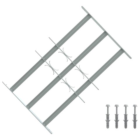 VidaXL Krata zabezpieczająca do okien z 3 poprzeczkami 3 pcs