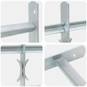 VidaXL Krata zabezpieczająca do okien z 3 poprzeczkami 3 pcs