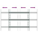 VidaXL Krata zabezpieczająca do okien z 3 poprzeczkami 3 pcs
