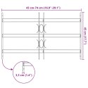 VidaXL Krata zabezpieczająca do okien z 3 poprzeczkami 3 pcs