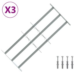 VidaXL Krata zabezpieczająca do okien z 3 poprzeczkami 3 pcs