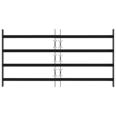 VidaXL Krata zabezpieczająca do okien z 4 poprzeczkami 3 pcs 63-114 cm