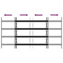 VidaXL Krata zabezpieczająca do okien z 4 poprzeczkami 3 pcs 63-114 cm