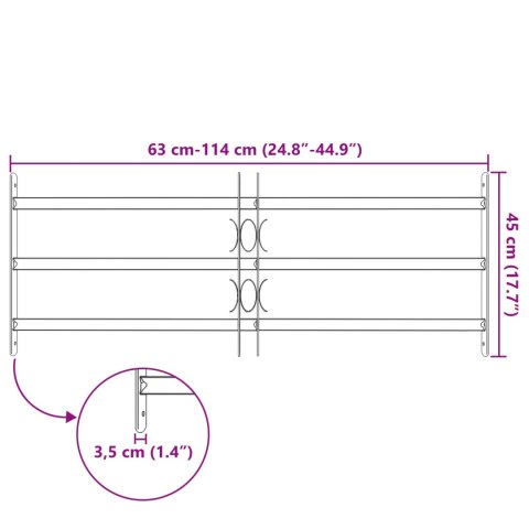 VidaXL Krata zabezpieczająca do okien z 4 poprzeczkami 3 pcs 63-114 cm