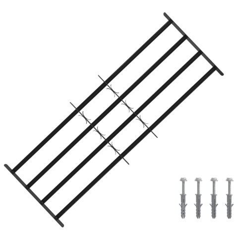 VidaXL Krata zabezpieczająca do okien z 4 poprzeczkami 3 pcs 93-174 cm