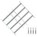 VidaXL Krata zabezpieczająca do okien z 4 poprzeczkami 3 pcs