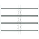 VidaXL Krata zabezpieczająca do okien z 4 poprzeczkami 3 pcs