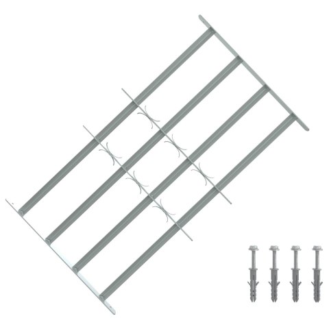 VidaXL Krata zabezpieczająca do okien z 4 poprzeczkami 3 pcs