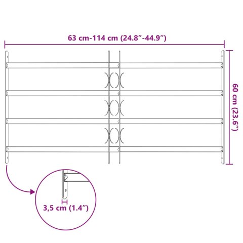 VidaXL Krata zabezpieczająca do okien z 4 poprzeczkami 3 pcs