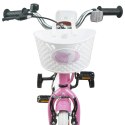 VidaXL Rower Dziecięcy 14 Cali dla dzieci w wieku 3-5 lat Jasny róż