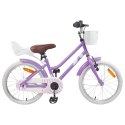 VidaXL Rower Dziecięcy 18 Cali dla dzieci w wieku 5-7 lat Fioletowy