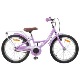 VidaXL Rower Dziecięcy 18 Cali dla dzieci w wieku 5-7 lat Fioletowy