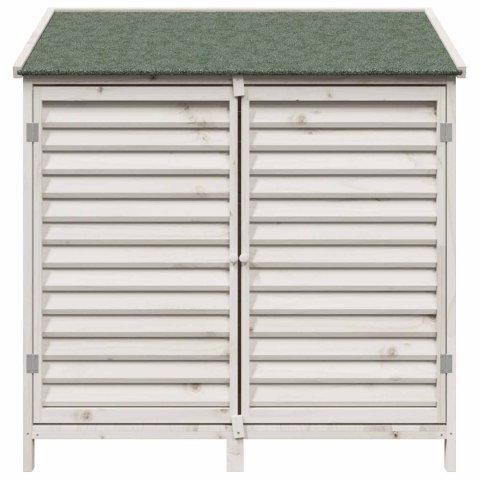VidaXL Shed ogrodowy Biały 106 x 56 x 113,5 cm Drewno Świerkowe