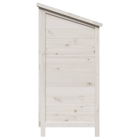 VidaXL Shed ogrodowy Biały 106 x 56 x 113,5 cm Drewno Świerkowe