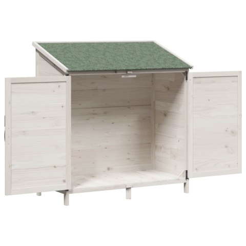 VidaXL Shed ogrodowy Biały 106 x 56 x 113,5 cm Drewno inżynieryjne