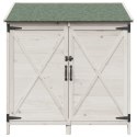 VidaXL Shed ogrodowy Biały 106 x 56 x 113,5 cm Drewno inżynieryjne
