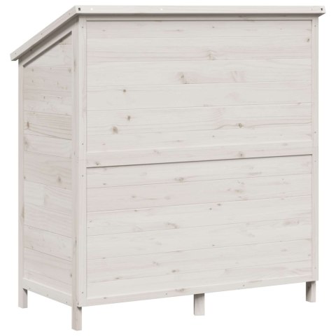 VidaXL Shed ogrodowy Biały 106 x 56 x 113,5 cm Drewno inżynieryjne