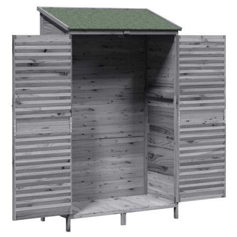 VidaXL Shed ogrodowy Szary 106 x 56 x 176,5 cm Drewno Świerkowe