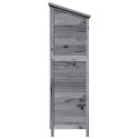 VidaXL Shed ogrodowy Szary 106 x 56 x 176,5 cm Drewno Świerkowe