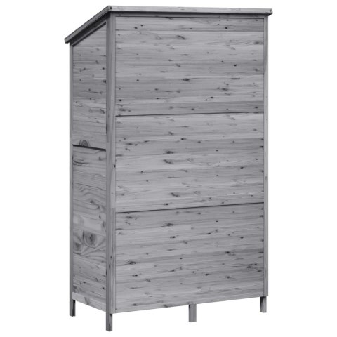 VidaXL Shed ogrodowy Szary 106 x 56 x 176,5 cm Drewno Świerkowe