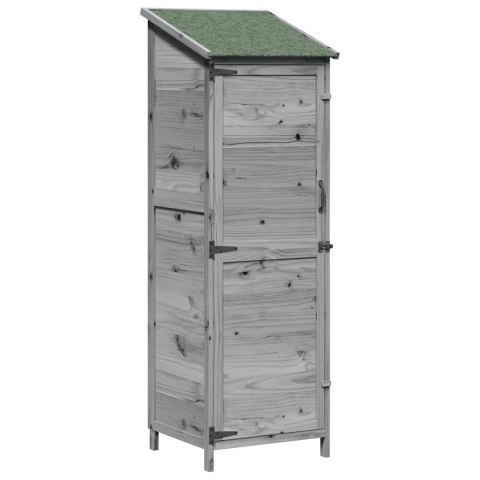 VidaXL Shed ogrodowy Szary 59,5 x 56 x 176,5 cm Drewno inżynieryjne