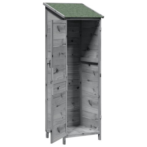 VidaXL Shed ogrodowy Szary 59,5 x 56 x 176,5 cm Drewno inżynieryjne