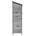 VidaXL Shed ogrodowy Szary 59,5 x 56 x 176,5 cm Drewno inżynieryjne