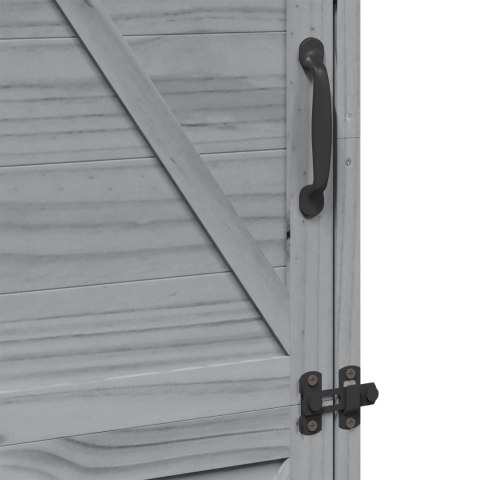VidaXL Shed ogrodowy Szary 59,5 x 56 x 176,5 cm Drewno inżynieryjne