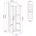 VidaXL Shed ogrodowy Szary 59,5 x 56 x 176,5 cm Drewno inżynieryjne