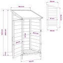 VidaXL Shed ogrodowy brązowy 59,5 x 56 x 113,5 cm Drewno inżynieryjne