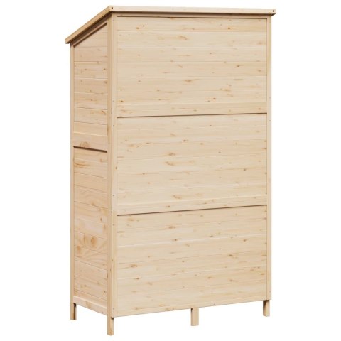 VidaXL Shed ogrodowy naturalny 106 x 56 x 176,5 cm Drewno Świerkowe