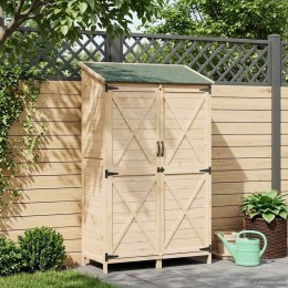 VidaXL Shed ogrodowy naturalny 106 x 56 x 176,5 cm Drewno inżynieryjne