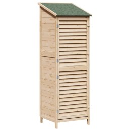 VidaXL Shed ogrodowy naturalny 59 x 56 x 176 cm Drewno Świerkowe