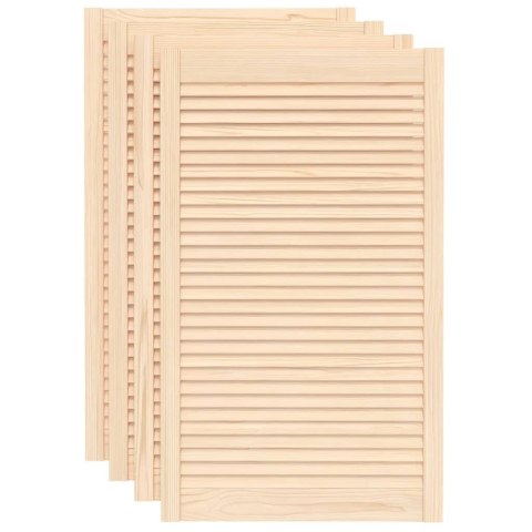 VidaXL Drzwi żaluzjowe do szafki, 4 szt., 99,3x59,4 cm, drewno sosnowe