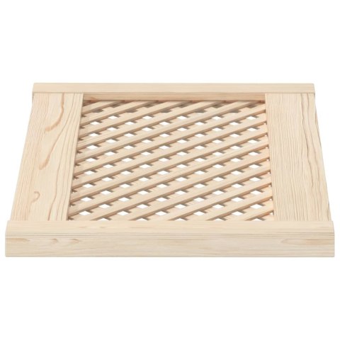 DRZWICZKI DO SZAFKI Z KRATKĄ 2 SZT 59,5X39,5 CM LITE DREWNO SOSNOWE