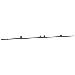 VidaXL System do montażu drzwi przesuwnych, 305 cm, stal, czarny