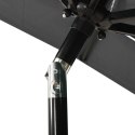 3-POZIOMOWY PARASOL NA ALUMINIOWYM SŁUPKU ANTRACYTOWY 2X2M
