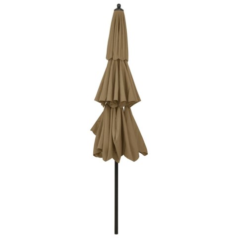 3-POZIOMOWY PARASOL NA ALUMINIOWYM SŁUPKU KOLOR TAUPE 3M