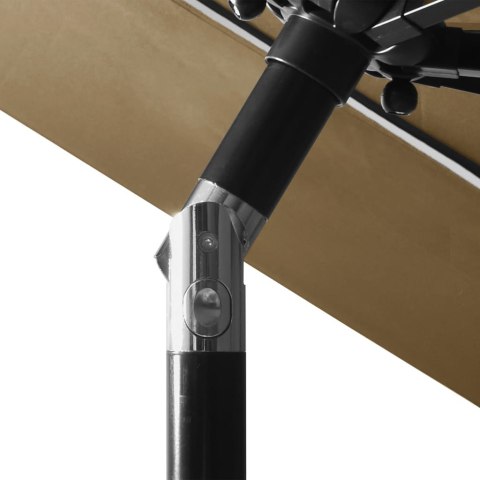 3-POZIOMOWY PARASOL NA ALUMINIOWYM SŁUPKU KOLOR TAUPE 3M