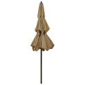 3-POZIOMOWY PARASOL NA ALUMINIOWYM SŁUPKU TAUPE 2,5M