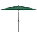 3-POZIOMOWY PARASOL NA ALUMINIOWYM SŁUPKU ZIELONY 3M